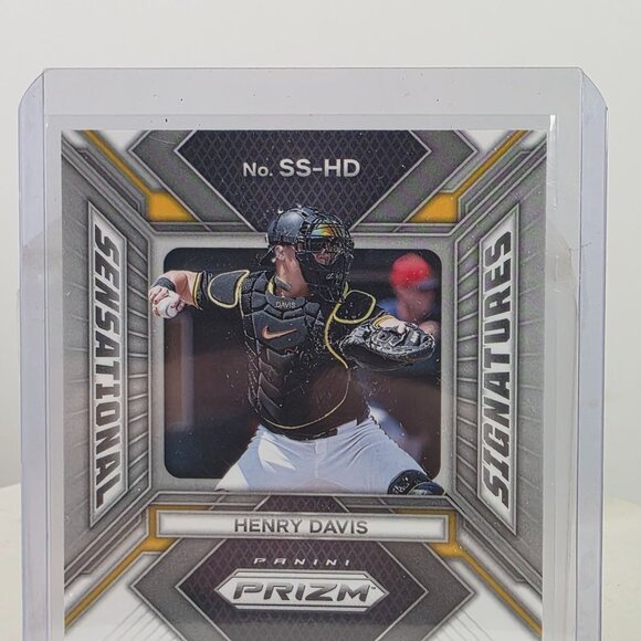 2023 Panini Prizm Sensational Signatures Henry Davis Rookie Card Autographed Pit - Picture 6 of 9
